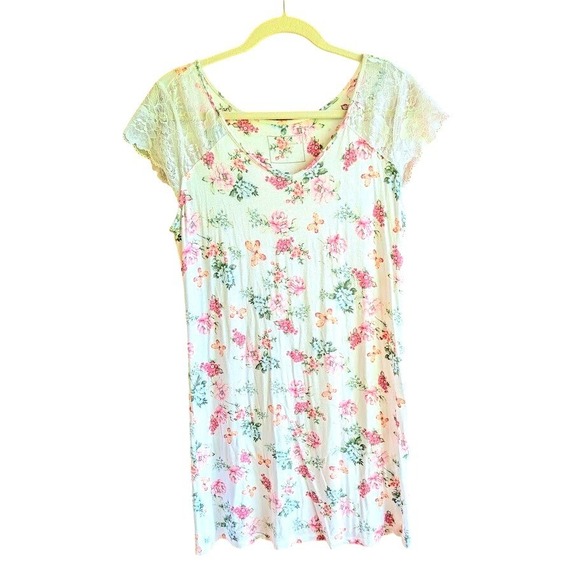 Charter Club Other - Butterfly Women's Nightgown M Floral Lace Sleeve Cottagecore Dainty Romantic